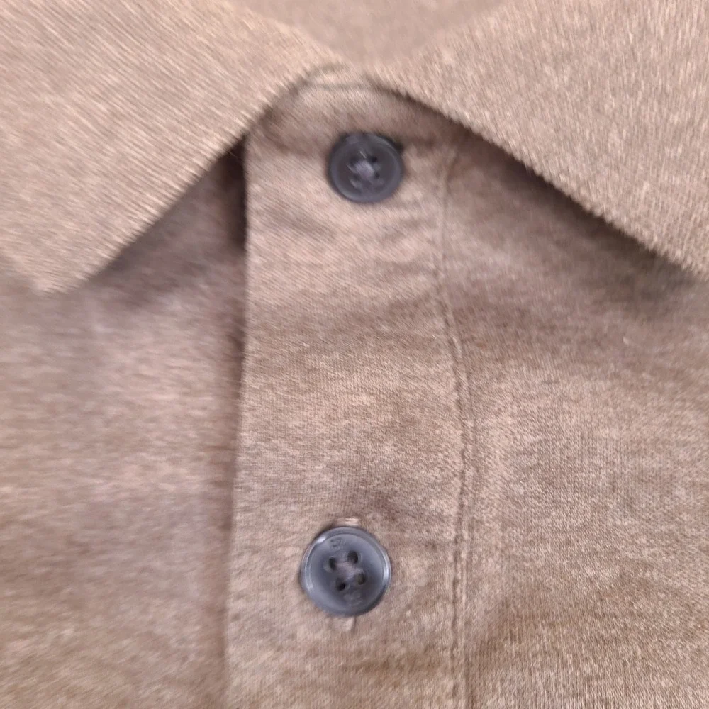 Banana Republic Polo Shirt Mens XXL Tall Brown Slim Fit Luxe Touch‎ Performance
